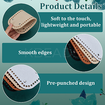 8Pcs 4 Colors Rectangle Felt Bag Bottom FIND-PH0024-17A-1