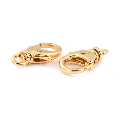 Brass Lobster Claw Clasps KK-D065-01G-1