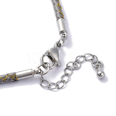 Polyester Cord Braided Bracelet Makings MAK-Z003-01P-13-1