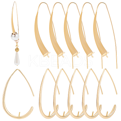 Wholesale BENECREAT 12PCS 2 Mixed Color Round Brass Hoop Earrings