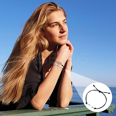 16Pcs Waxed Cotton Cord Braided Adjustable Bracelet Makings AJEW-FG0004-71A-1