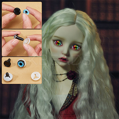 Craft Plastic Doll Eyes Stuffed Toy Eyes DIY-PH0009-37-1