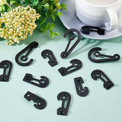 180Pcs 3 Style PP Plastic Display Snap Hooks FIND-NB0002-90B-1