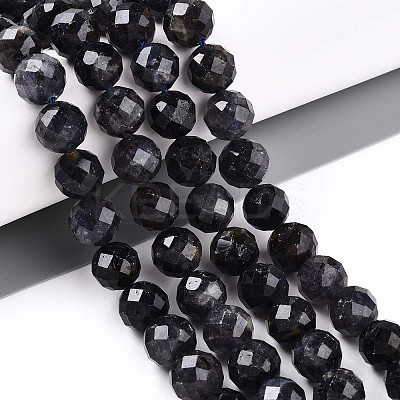 Natural Cordierite/Iolite/Dichroite Beads Strands G-S345-10mm-27-1
