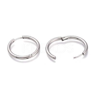 Tarnish Resistant 201 Stainless Steel Huggie Hoop Earrings EJEW-O095-05-13-1