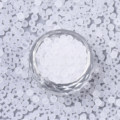 Frosted Colours Glass Beads SEED-S040-04A-09-1