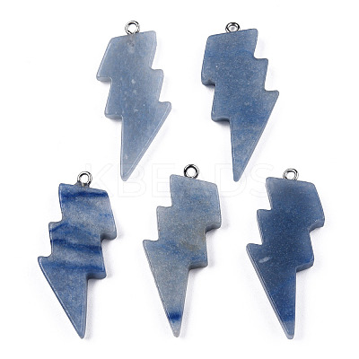 Dyed & Heated Natural Blue Aventurine Pendants G-N332-53-A05-1