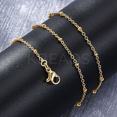 Brass Satellite Chains Necklaces for Women NJEW-D302-61G-1
