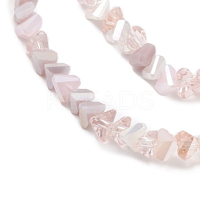 Gradient Color Electroplate Glass Bead Strands X-GLAA-E042-02E-1