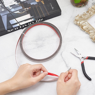 201 Stainless Steel Self-Adhesive Flexible Molding Trim FIND-WH0021-49A-P-1