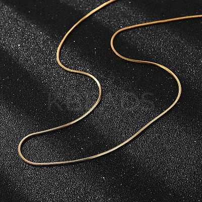 Ion Plating(IP) 304 Stainless Steel Snake Chains Necklaces LS-STAS-F094-24G-1