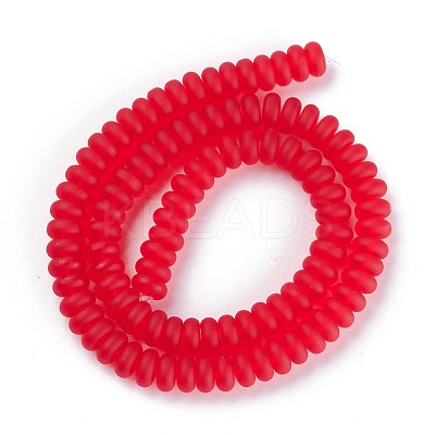 Frosted Glass Beads Strands GLAA-I047-03B-1