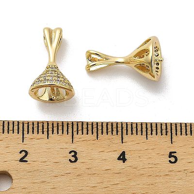 Rack Plating Brass Micro Pave Cubic Zirconia Cup Pearl Peg Bails Pin Pendants KK-S397-12G-1