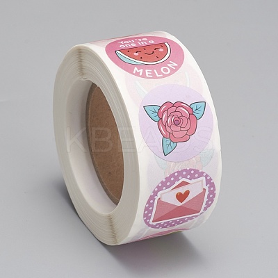 Self-Adhesive Kraft Paper Gift Tag Stickers DIY-G013-A21-1