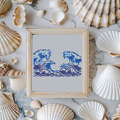 2Pcs PET Hollow Out Drawing Painting Stencils DIY-MA0005-56B-1