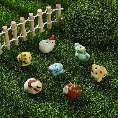 14Pcs 7 Styles Handmade Porcelain Beads PORC-CJ0001-40-1