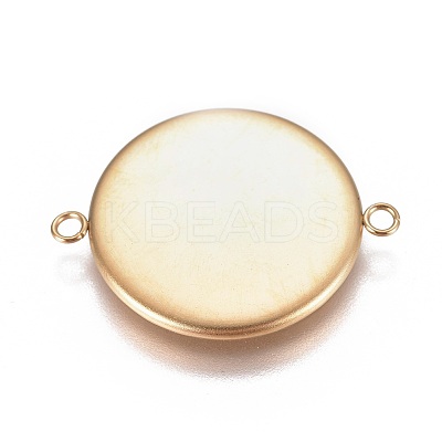 Ion Plating(IP) 304 Stainless Steel Cabochon Connector Settings STAS-G127-14-20mm-G-1