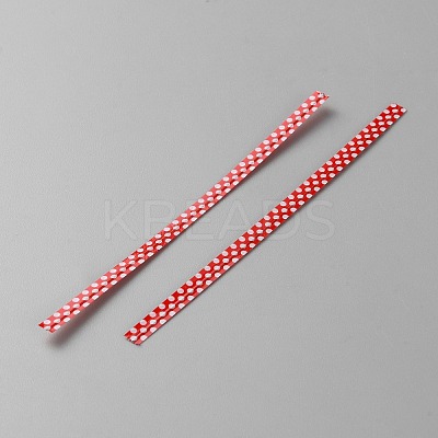 500Pcs Polka Dot PET Plastic Wire Twist Ties FIND-WH20005-40C-1