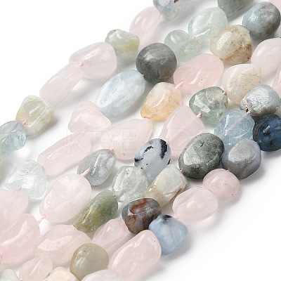 Natural Morganite Beads Strands G-B161-B07-1