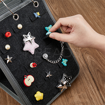 Felt Shoe Charms Collection Binder Calendar Book AJEW-WH0270-481-1