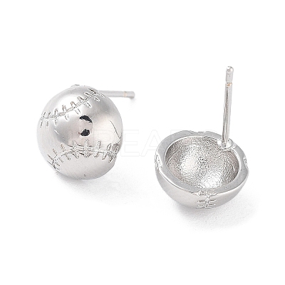 Brass Stud Earrings EJEW-F332-01P-1
