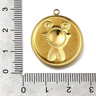 304 Stainless Steel Enamel Pendants STAS-Z163-21G-01-1