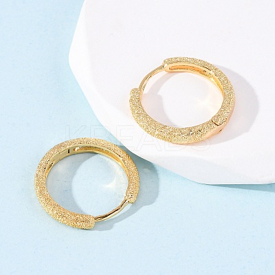 Round Ring Brass Hoop Earrings EJEW-F384-08G-1