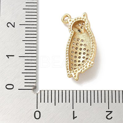 Rack Plating Brass Micro Pave Cubic Zirconia Pendants KK-L224-056G-1
