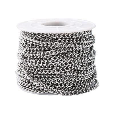 Tarnish Resistant 304 Stainless Steel Curb Chains CHS-R008-01-1