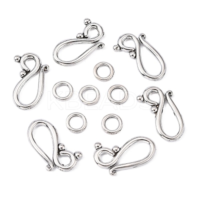 Tibetan Style Alloy Hook and Eye Clasps LF1277Y-NF-1