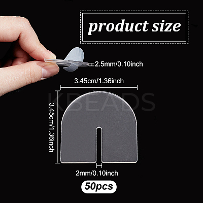 50Pcs Arch Acrylic Wine Glass Tags FIND-NB0013-02A-1