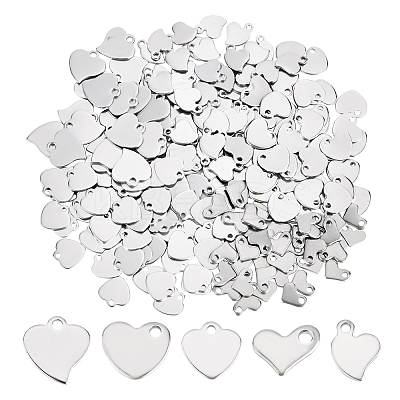 400Pcs 5 Style 304 Stainless Steel Charms STAS-DC0004-08-1