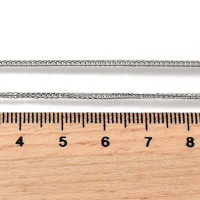1.5MM 304 Stainless Steel Wheat Chain Necklaces for Men STAS-V011-03B-P-1