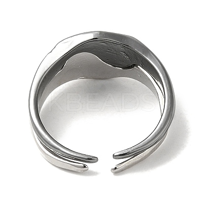 2Pcs 2 Style Rhinestones Open Cuff Rings Set RJEW-Z020-01-1