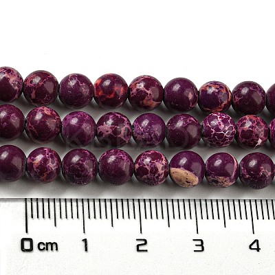 Synthetic Imperial Jasper Dyed Beads Strands G-D077-A01-01D-1