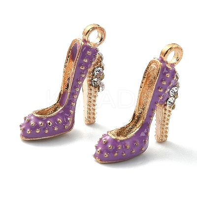 2Pcs Alloy Enamel Stilettos Pendants ENAM-YW0002-30C-1