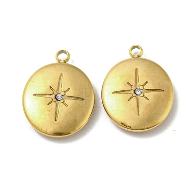 304 Stainless Steel Pendants STAS-L022-051G-1