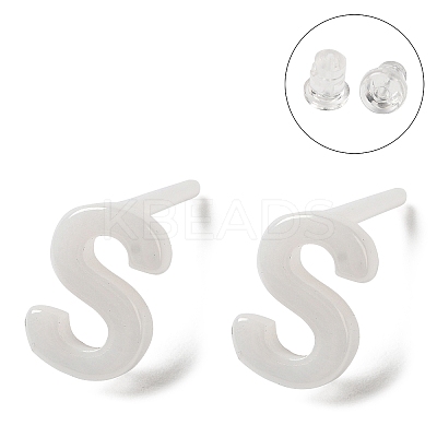 Hypoallergenic Bioceramics Zirconia Ceramic Stud Earrings EJEW-F340-04S-1