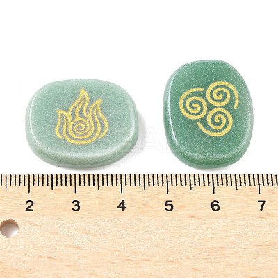4Pcs 4 Styles Natural Green Aventurine Display Decorations G-F786-02B-05-1
