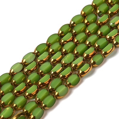 Electroplate Glass Beads Strands X-EGLA-P061-02A-08-1
