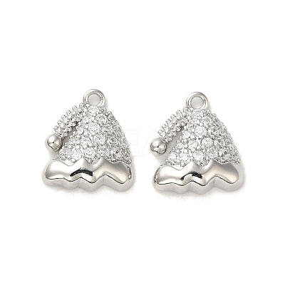 Brass Micro Pave Cubic Zirconia Pendants KK-H455-24P-1