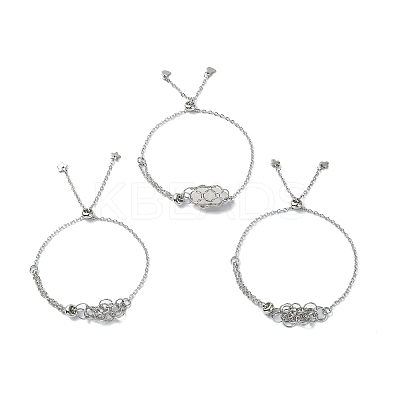Tarnish Resistant Adjustable 304 Stainless Steel Macrame Pouch Bracelet Making for Stone Holder AJEW-JB01191-02-1