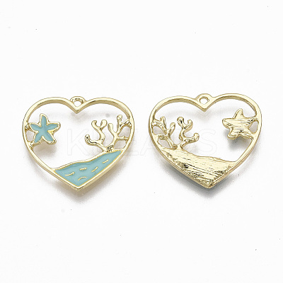 Alloy Enamel Pendants ENAM-S122-016-NR-1