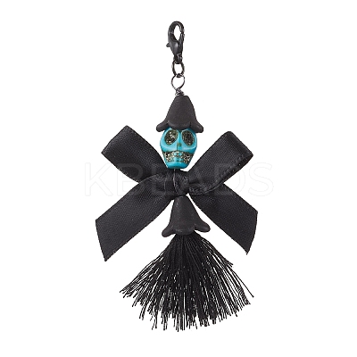 Synthetic Turquoise Pendant Docoration HJEW-JM03690-1