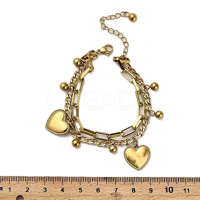 304 Stainless Steel Multi-strand Bracelets LS-BJEW-Q040-05G-1