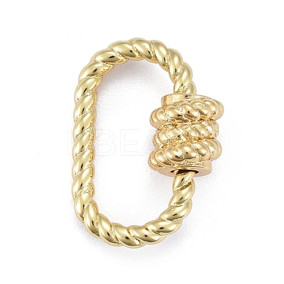 Brass Screw Carabiner Lock Charms ZIRC-E164-09G-1