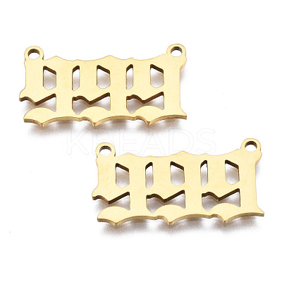 201 Stainless Steel Pendant Links STAS-S110-115G-09-1