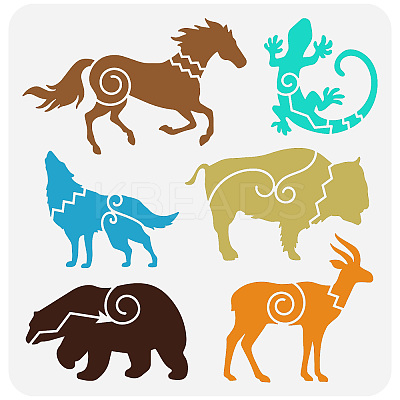 PET Hollow Out Drawing Painting Stencils DIY-WH0391-0303-1