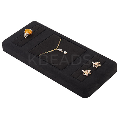 Microfiber Rings & Necklace & Earrings Display Stand ODIS-WH0002-85-1
