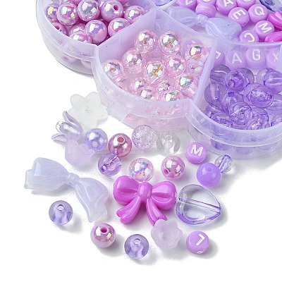 Acrylic Bead Flowers/Stars/Hearts OACR-FS0001-67A-1